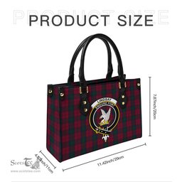 Scottish Lindsay Tartan Leather Bag for Women with Family Crest Scottish Plaid Tartan Plaid - ScotsTee - scotstee.com