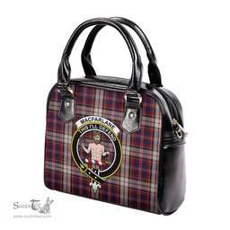 Scottish MacFarlane Dress Tartan Shoulder Handbags with Family Crest Scottish Plaid Tartan Plaid - ScotsTee - scotstee.com