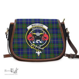 Scottish MacLeod of Harris Modern Tartan Saddle Crossbody Bag with Family Crest Scottish Plaid Tartan Plaid - ScotsTee - scotstee.com