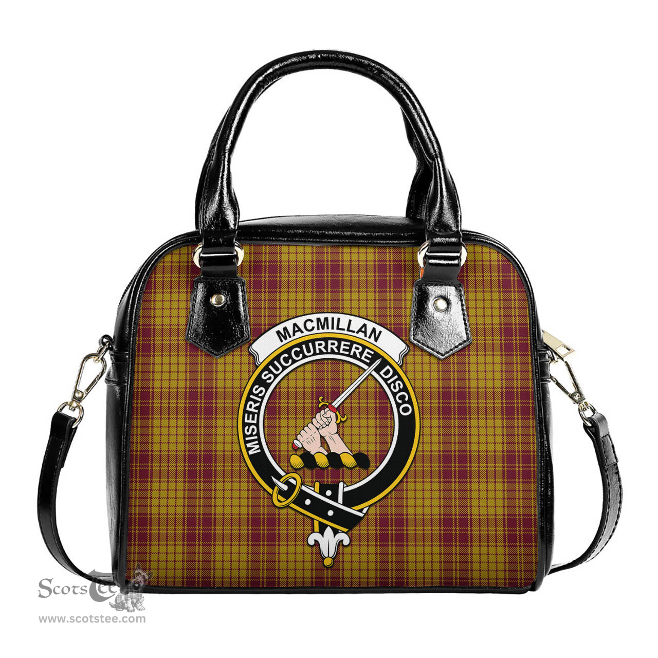 Scottish MacMillan Dress Tartan Shoulder Handbags with Family Crest Scottish Plaid Tartan Plaid - ScotsTee - scotstee.com