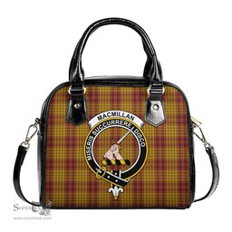 Scottish MacMillan Dress Tartan Shoulder Handbags with Family Crest Scottish Plaid Tartan Plaid - ScotsTee - scotstee.com