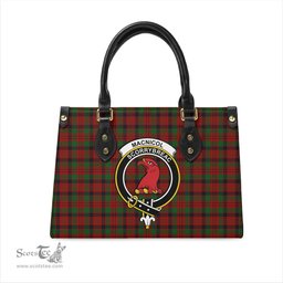 Scottish MacNicol Tartan Leather Bag for Women with Family Crest Scottish Plaid Tartan Plaid - ScotsTee - scotstee.com