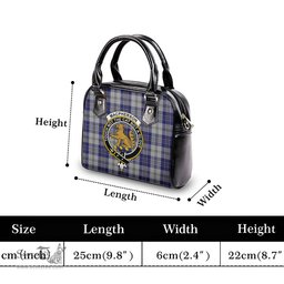 Scottish MacPherson Dress Blue Tartan Shoulder Handbags with Family Crest Scottish Plaid Tartan Plaid - ScotsTee - scotstee.com