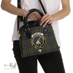 Scottish MacMillan Hunting Modern Tartan Shoulder Handbags with Family Crest Scottish Plaid Tartan Plaid - ScotsTee - scotstee.com