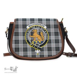 Scottish MacPherson Dress Tartan Saddle Crossbody Bag with Family Crest Scottish Plaid Tartan Plaid - ScotsTee - scotstee.com
