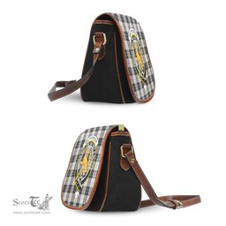 Scottish MacPherson Dress Tartan Saddle Crossbody Bag with Family Crest Scottish Plaid Tartan Plaid - ScotsTee - scotstee.com