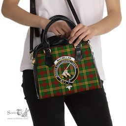 Scottish MacMillan Society of Glasgow Tartan Shoulder Handbags with Family Crest Scottish Plaid Tartan Plaid - ScotsTee - scotstee.com
