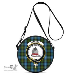 Scottish MacNeil of Barra Tartan Round Crossbody Bags - Round Purse with Family Crest Scottish Plaid Tartan Plaid - ScotsTee - scotstee.com