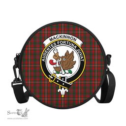 Scottish MacKinnon Tartan Round Crossbody Bags - Round Purse with Family Crest Scottish Plaid Tartan Plaid - ScotsTee - scotstee.com