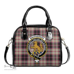 Scottish MacPherson Hunting Ancient Tartan Shoulder Handbags with Family Crest Scottish Plaid Tartan Plaid - ScotsTee - scotstee.com