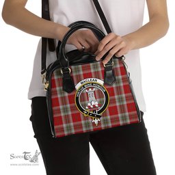 Scottish MacLean of Duart Dress Red Tartan Shoulder Handbags with Family Crest Scottish Plaid Tartan Plaid - ScotsTee - scotstee.com