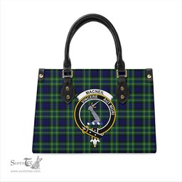 Scottish MacNeil of Colonsay Modern Tartan Leather Bag for Women with Family Crest Scottish Plaid Tartan Plaid - ScotsTee - scotstee.com