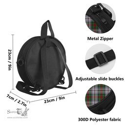 Scottish MacDuff Dress Tartan Round Crossbody Bags - Round Purse with Family Crest Scottish Plaid Tartan Plaid - ScotsTee - scotstee.com