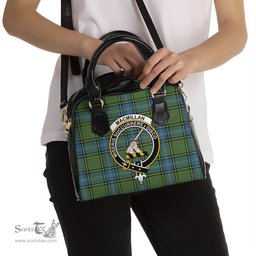 Scottish MacMillan Hunting Ancient Tartan Shoulder Handbags with Family Crest Scottish Plaid Tartan Plaid - ScotsTee - scotstee.com