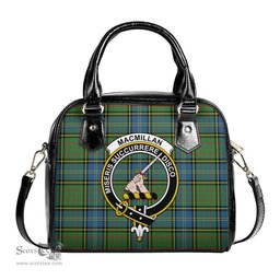 Scottish MacMillan Hunting Ancient Tartan Shoulder Handbags with Family Crest Scottish Plaid Tartan Plaid - ScotsTee - scotstee.com