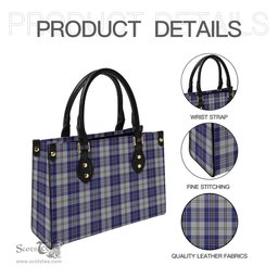 Scottish MacPherson Dress Blue Tartan Leather Bag for Women Scottish Plaid Tartan Plaid - ScotsTee - scotstee.com