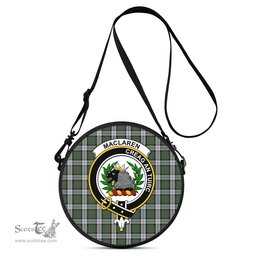 Scottish MacLaren Dress Tartan Round Crossbody Bags - Round Purse with Family Crest Scottish Plaid Tartan Plaid - ScotsTee - scotstee.com
