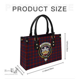 Scottish MacLachlan Tartan Leather Bag for Women with Family Crest Scottish Plaid Tartan Plaid - ScotsTee - scotstee.com