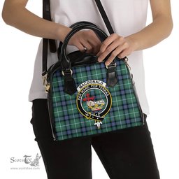 Scottish MacDonald of the Isles Hunting Ancient Tartan Shoulder Handbags with Family Crest Scottish Plaid Tartan Plaid - ScotsTee - scotstee.com