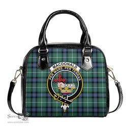 Scottish MacDonald of the Isles Hunting Ancient Tartan Shoulder Handbags with Family Crest Scottish Plaid Tartan Plaid - ScotsTee - scotstee.com