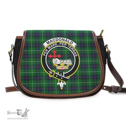 Scottish MacDonald of The Isles Tartan Saddle Crossbody Bag with Family Crest Scottish Plaid Tartan Plaid - ScotsTee - scotstee.com
