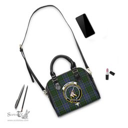 Scottish MacMillan Hunting Tartan Shoulder Handbags with Family Crest Scottish Plaid Tartan Plaid - ScotsTee - scotstee.com