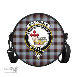 Scottish MacDonald Dress Ancient Tartan Round Crossbody Bags - Round Purse with Family Crest Scottish Plaid Tartan Plaid - ScotsTee - scotstee.com