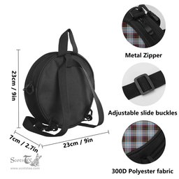 Scottish MacDonald Dress Ancient Tartan Round Crossbody Bags - Round Purse with Family Crest Scottish Plaid Tartan Plaid - ScotsTee - scotstee.com