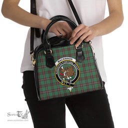 Scottish MacKinnon Hunting Ancient Tartan Shoulder Handbags with Family Crest Scottish Plaid Tartan Plaid - ScotsTee - scotstee.com