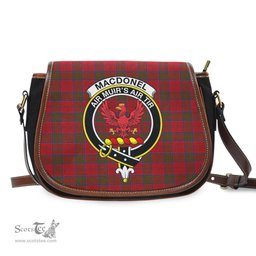 Scottish MacDonell of Keppoch Tartan Saddle Crossbody Bag with Family Crest Scottish Plaid Tartan Plaid - ScotsTee - scotstee.com
