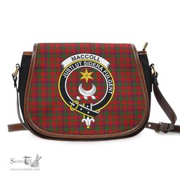 Scottish MacColl Tartan Saddle Crossbody Bag with Family Crest Scottish Plaid Tartan Plaid - ScotsTee - scotstee.com