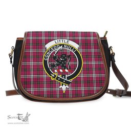 Scottish Little Tartan Saddle Crossbody Bag with Family Crest Scottish Plaid Tartan Plaid - ScotsTee - scotstee.com