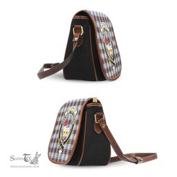 Scottish MacDonald Dress Ancient Tartan Saddle Crossbody Bag with Family Crest Scottish Plaid Tartan Plaid - ScotsTee - scotstee.com