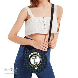 Scottish MacKinlay Modern Tartan Round Crossbody Bags - Round Purse with Family Crest Scottish Plaid Tartan Plaid - ScotsTee - scotstee.com