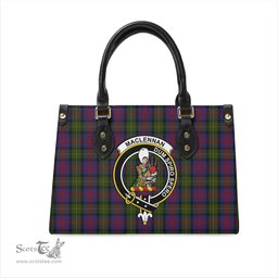Scottish MacLennan Tartan Leather Bag for Women with Family Crest Scottish Plaid Tartan Plaid - ScotsTee - scotstee.com