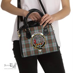 Scottish MacBain Dress Tartan Shoulder Handbags with Family Crest Scottish Plaid Tartan Plaid - ScotsTee - scotstee.com