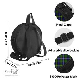 Scottish MacNeil of Barra Modern Tartan Round Crossbody Bags - Round Purse with Family Crest Scottish Plaid Tartan Plaid - ScotsTee - scotstee.com