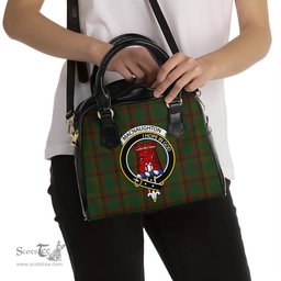 Scottish Macnaughton Hunting Tartan Shoulder Handbags with Family Crest Scottish Plaid Tartan Plaid - ScotsTee - scotstee.com