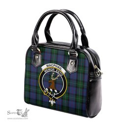 Scottish MacPhail Hunting Tartan Shoulder Handbags with Family Crest Scottish Plaid Tartan Plaid - ScotsTee - scotstee.com