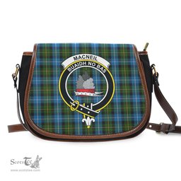 Scottish MacNeil of Barra Tartan Saddle Crossbody Bag with Family Crest Scottish Plaid Tartan Plaid - ScotsTee - scotstee.com