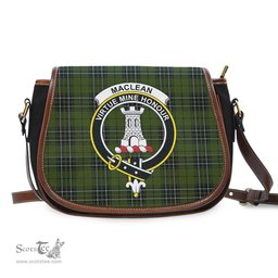Scottish MacLean Hunting Tartan Saddle Crossbody Bag with Family Crest Scottish Plaid Tartan Plaid - ScotsTee - scotstee.com