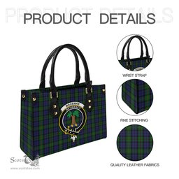 Scottish MacEwan Tartan Leather Bag for Women with Family Crest Scottish Plaid Tartan Plaid - ScotsTee - scotstee.com