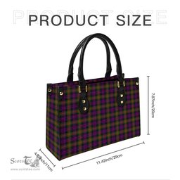 Scottish MacDonell of Glengarry Modern Tartan Leather Bag for Women Scottish Plaid Tartan Plaid - ScotsTee - scotstee.com