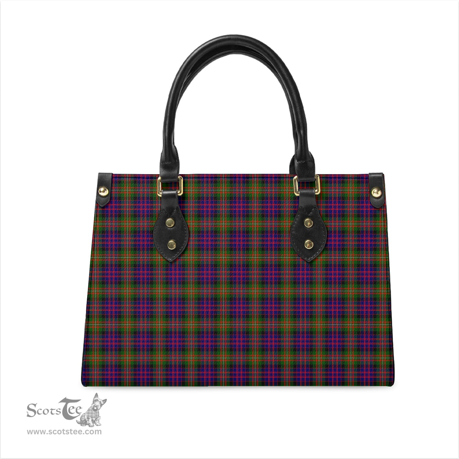 Scottish MacDonell of Glengarry Modern Tartan Leather Bag for Women Scottish Plaid Tartan Plaid - ScotsTee - scotstee.com