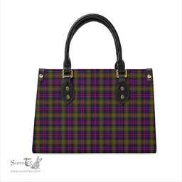Scottish MacDonell of Glengarry Modern Tartan Leather Bag for Women Scottish Plaid Tartan Plaid - ScotsTee - scotstee.com