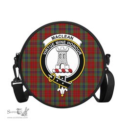 Scottish MacLean of Duart Tartan Round Crossbody Bags - Round Purse with Family Crest Scottish Plaid Tartan Plaid - ScotsTee - scotstee.com