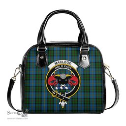Scottish MacLeod Green Tartan Shoulder Handbags with Family Crest Scottish Plaid Tartan Plaid - ScotsTee - scotstee.com