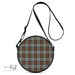 Scottish MacLeod of Harris Weathered Tartan Round Crossbody Bags - Round Purse Scottish Plaid Tartan Plaid - ScotsTee - scotstee.com
