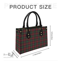 Scottish MacIntosh Hunting Modern Tartan Leather Bag for Women Scottish Plaid Tartan Plaid - ScotsTee - scotstee.com