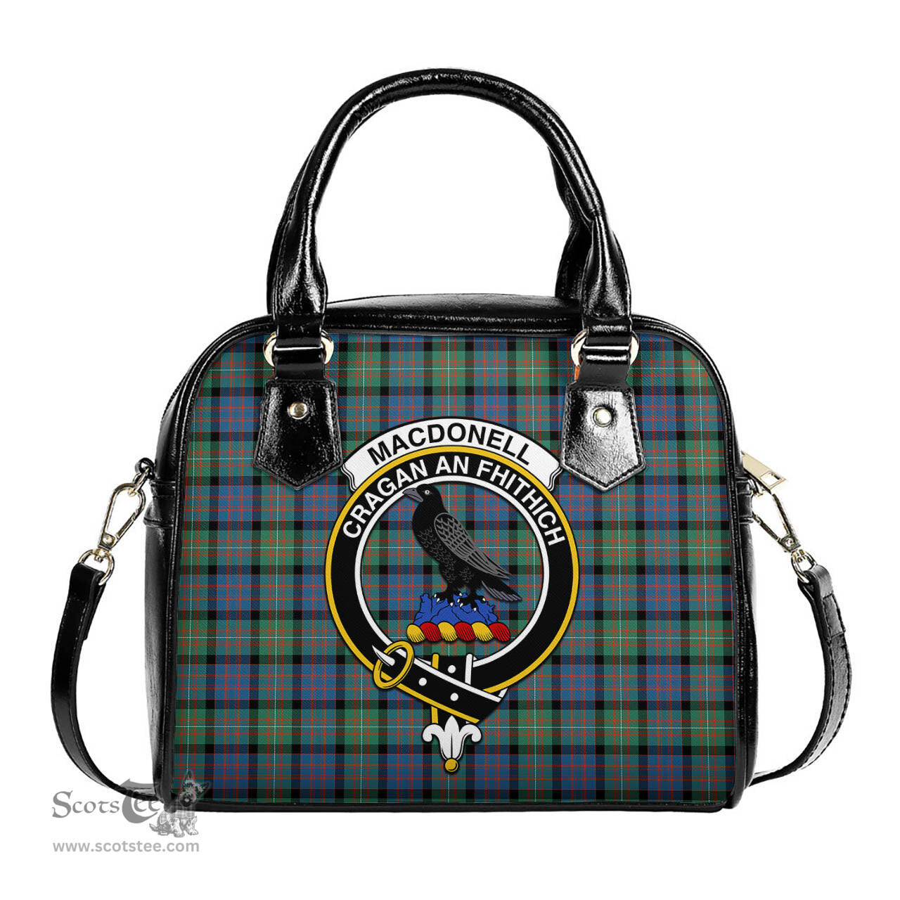 Scottish MacDonell of Glengarry Ancient Tartan Shoulder Handbags with Family Crest Scottish Plaid Tartan Plaid - ScotsTee - scotstee.com